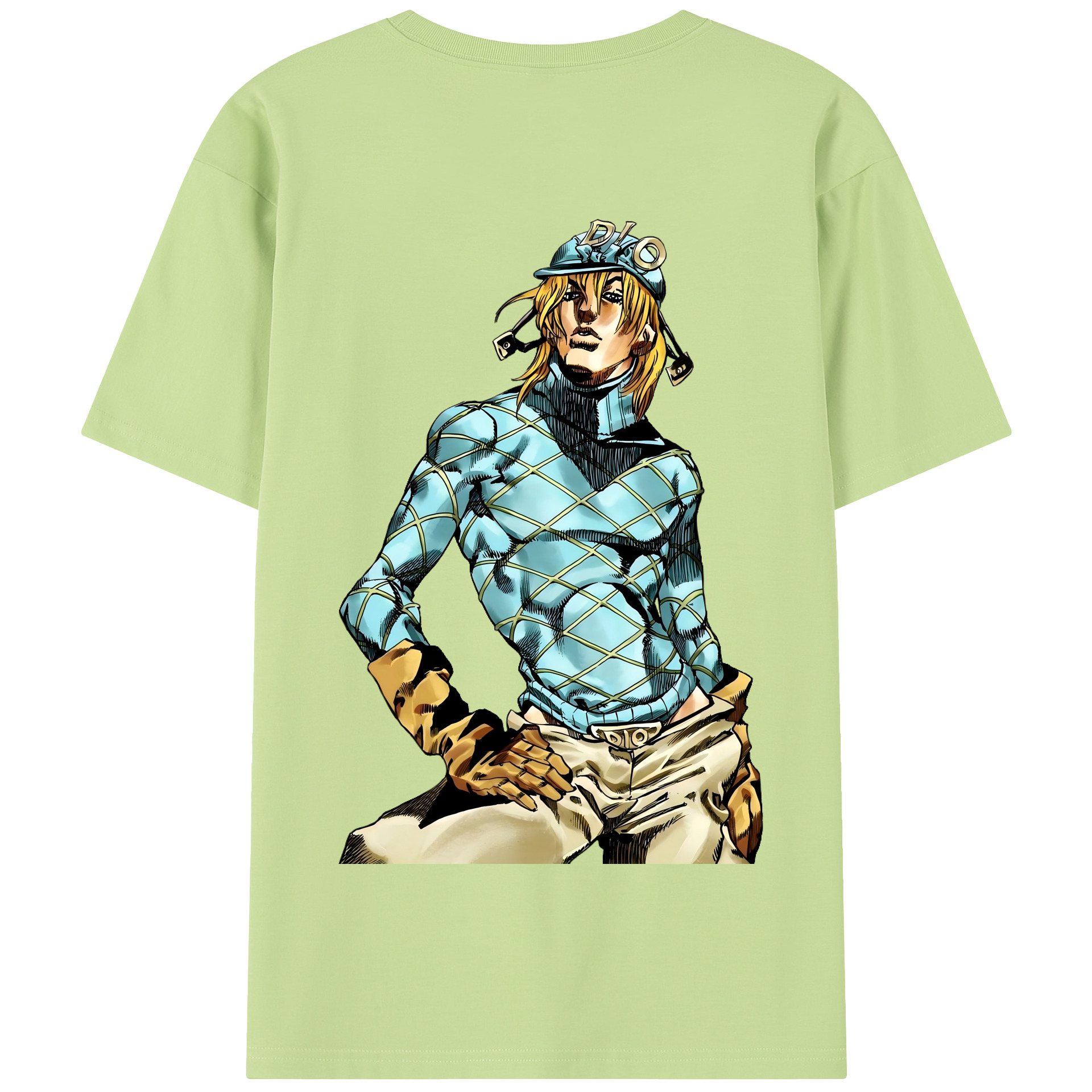 （画像用） ジョジョの奇妙な冒険 ディオ?ブランドー JoJo's Bizarre Adventure Dio Brando 綿100％半袖Tシャツ（背面プリント）
